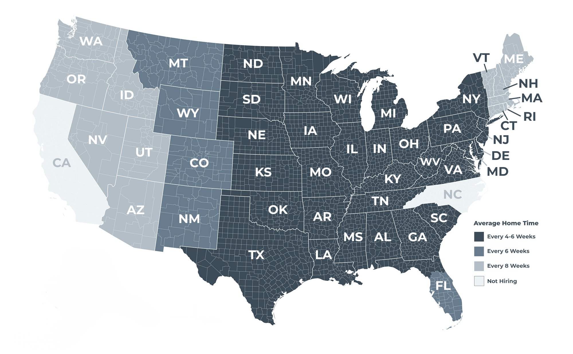 Hiring Area & Home Time Map-1 Hiring Area & Home Time Map-1