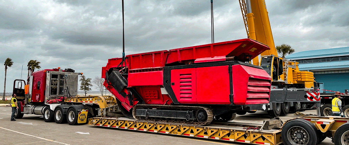 Multi-axle RGN being loaded